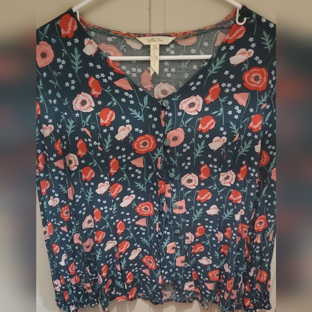 Matilda Jane Green Floral Blouse